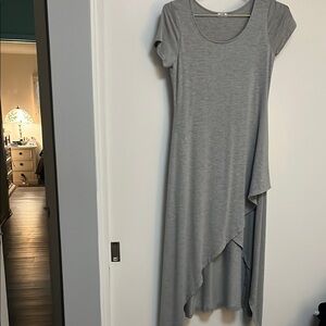 Gray Asymmetrical Hem Dress
